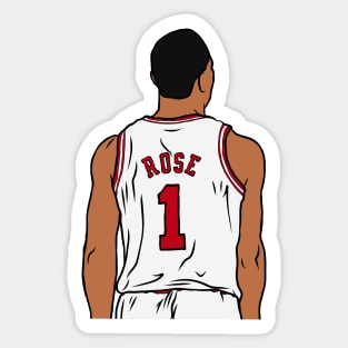 D Rose Back-To Sticker